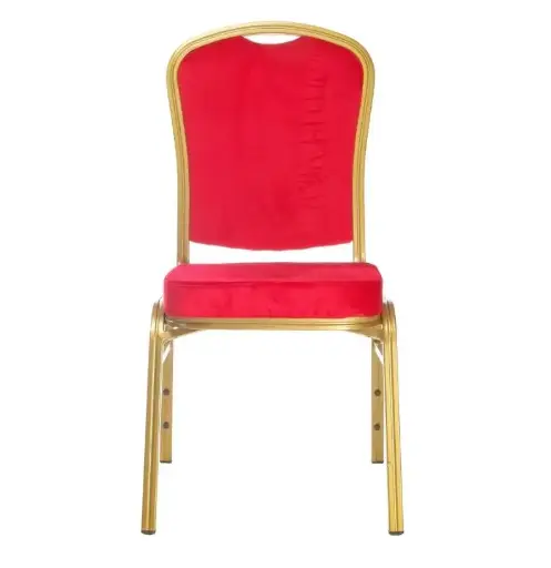 Chaise de réception en velours rouge